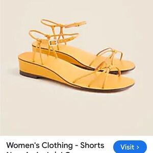 J. Crew Yellow Strappy Sandals